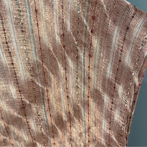 Free People Bronze Tie Dye Shimmer Crochet Kimono Maxi Kaftan Duster Coverup - Picture 11 of 16